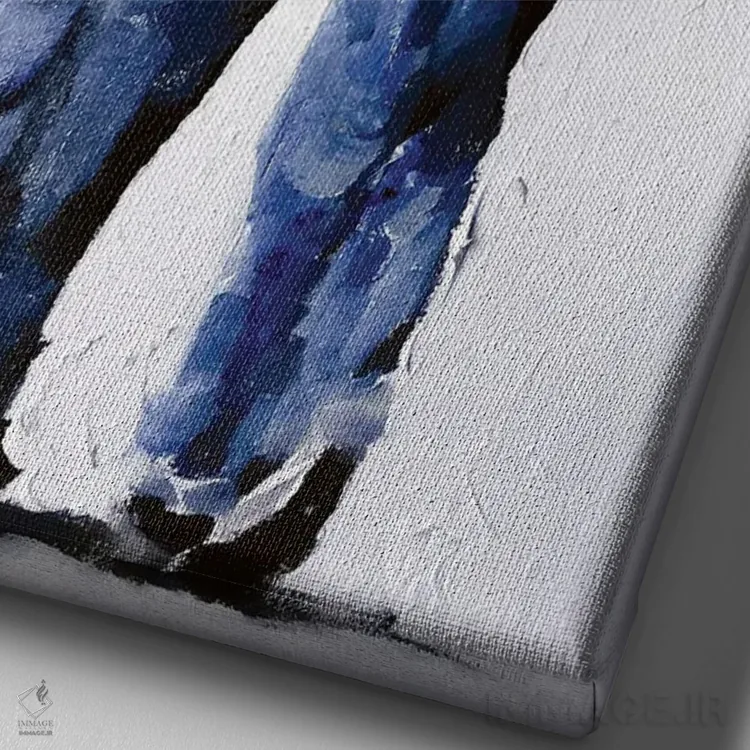 تابلو دکوراتیو من پدربزرگم را دوست دارم اثر جیمز کوتز - نمای نزدیک بافت بوم