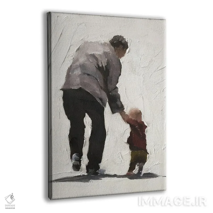 تابلو دکوراتیو من و پدربزرگم اثر جیمز کوتز - نمای پرسپکتیو محصول