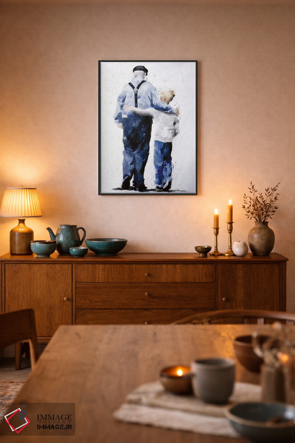 تابلو دکوراتیو من پدربزرگم را دوست دارم اثر جیمز کوتز - D6B