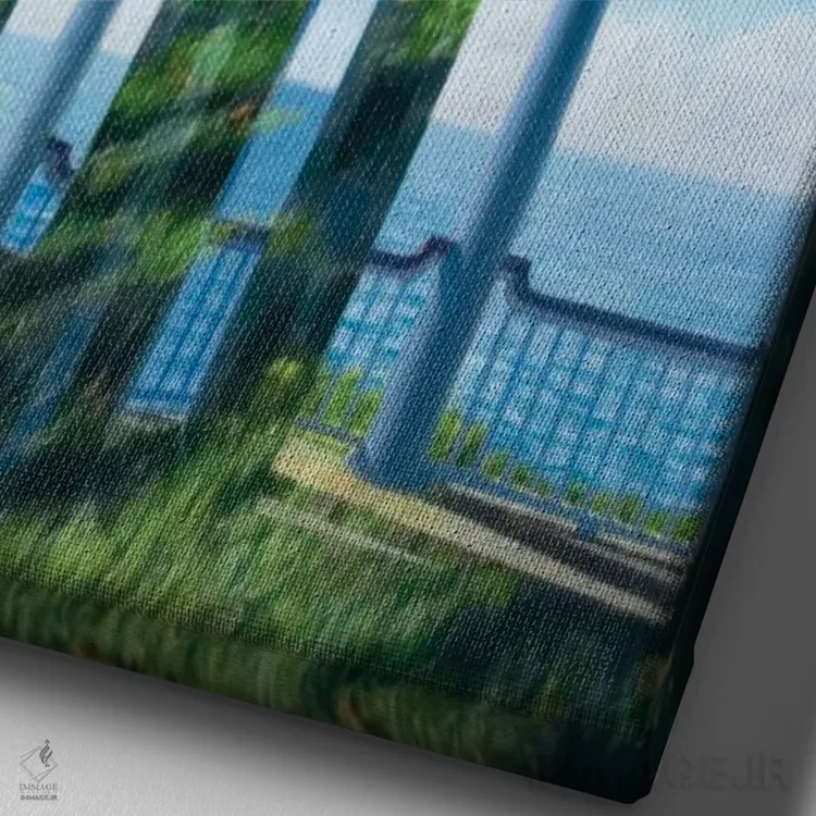 تابلو دکوراتیو استخر ساحلی هی هاربر اثر جف کارپنتر - نمای نزدیک بافت بوم