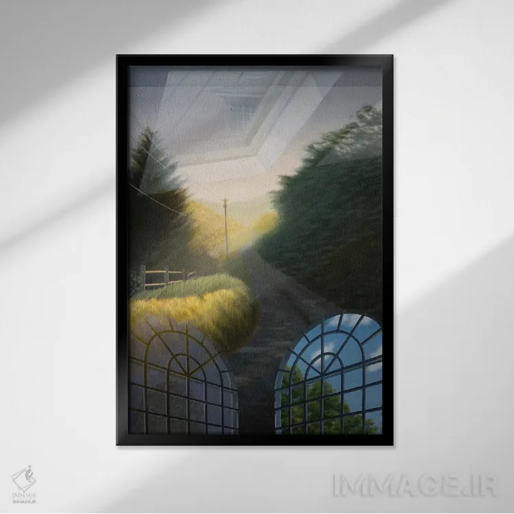 تابلو دکوراتیو نورهای تابستانی پرشور اثر جف کارپنتر - نمای قابدار مشکی