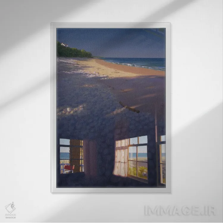 تابلو دکوراتیو ایزابلا مشغول ورد خواندن اثر جف کارپنتر - نمای قابدار سفید