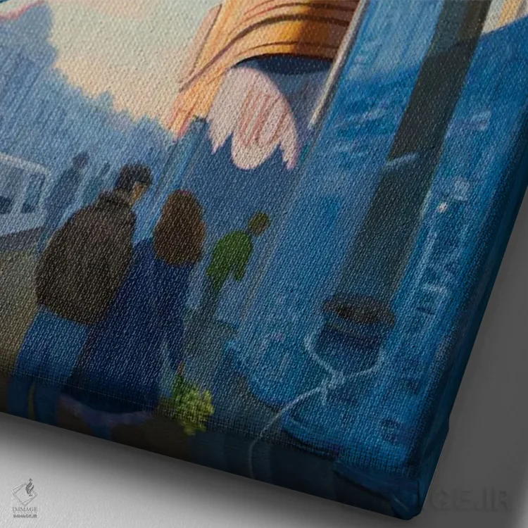 تابلو دکوراتیو آلیس در ناتینگ هاربر اثر جف کارپنتر - نمای نزدیک بافت بوم