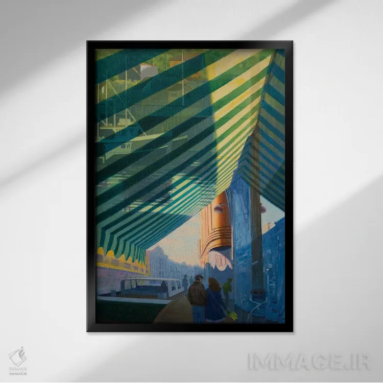 تابلو دکوراتیو آلیس در ناتینگ هاربر اثر جف کارپنتر - نمای قابدار مشکی