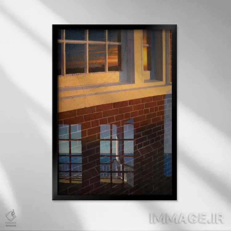 تابلو دکوراتیو سه نمایی از کشتی مسافربری اثر جف کارپنتر - نمای قابدار مشکی