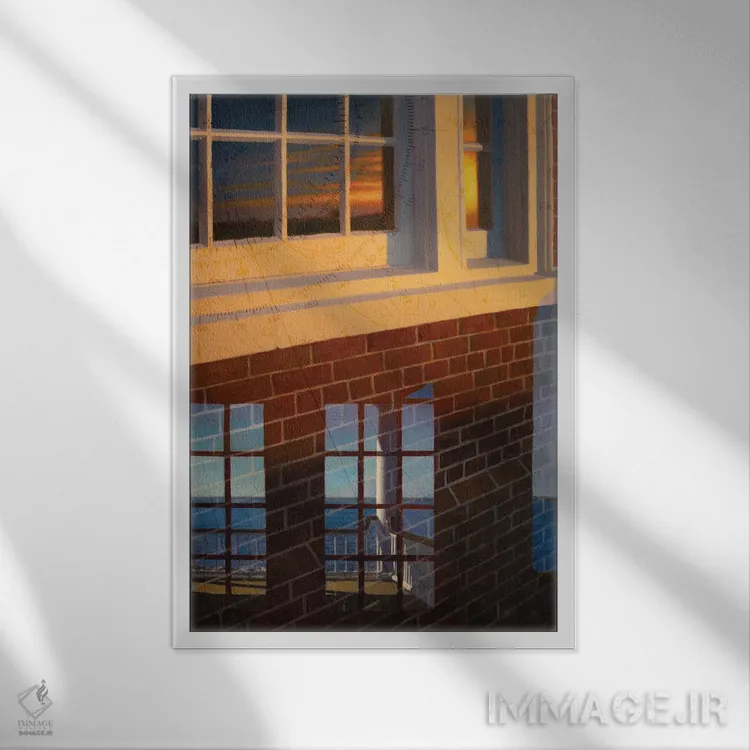 تابلو دکوراتیو سه نمایی از کشتی مسافربری اثر جف کارپنتر - نمای قابدار سفید