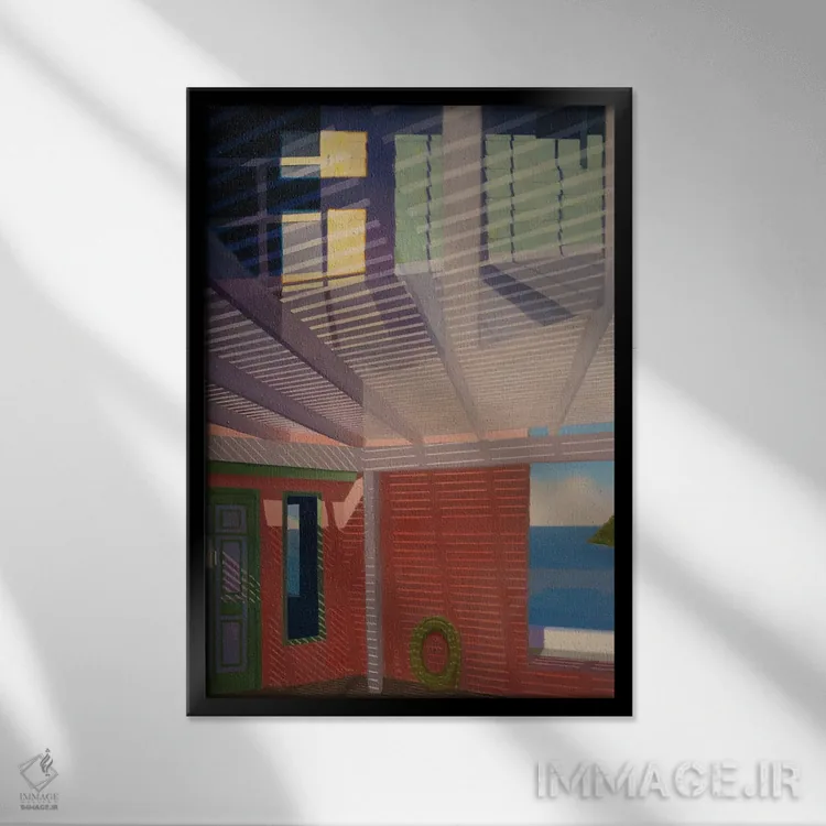 تابلو دکوراتیو پولیفونی برای پلینا اثر جف کارپنتر - نمای قابدار مشکی