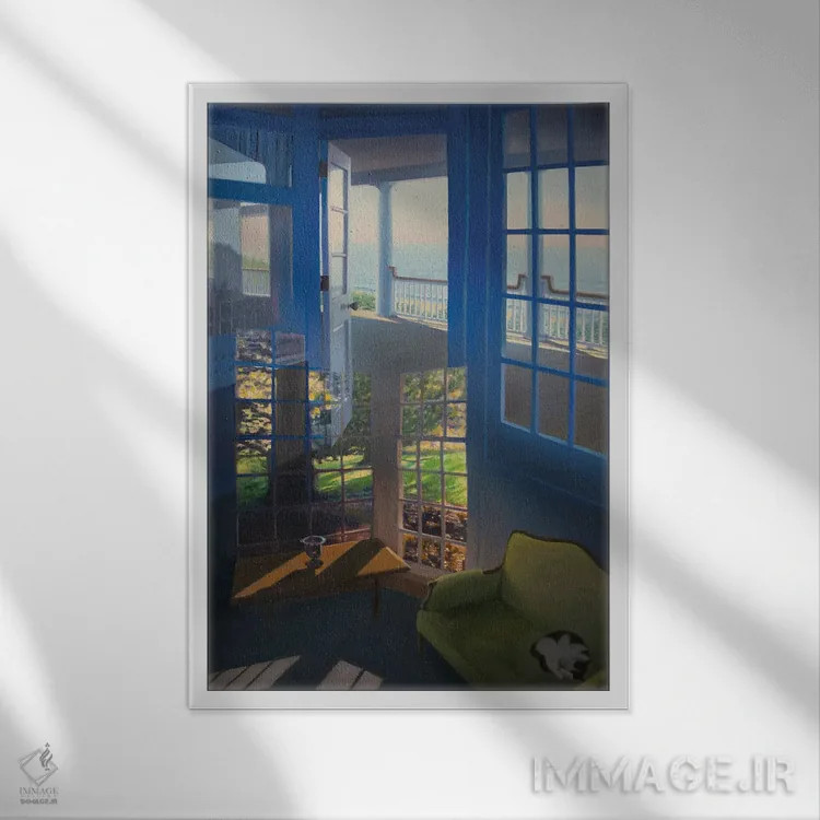 تابلو دکوراتیو گربه پیتر اثر جف کارپنتر - نمای قابدار سفید