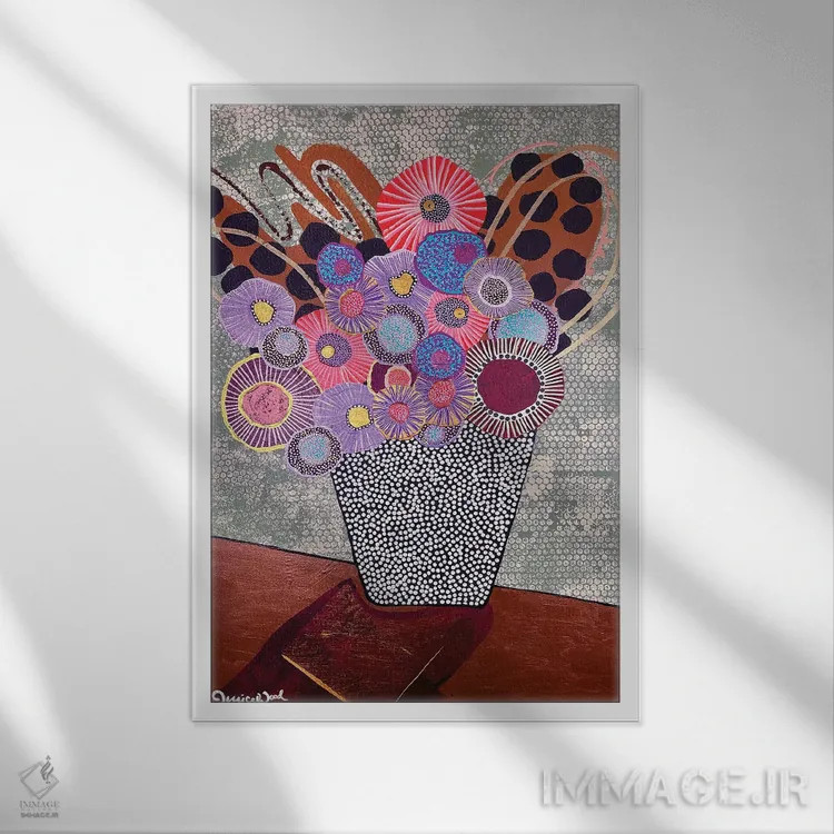 تابلو دکوراتیو رجینا اثر جسیکا وود - نمای قابدار سفید