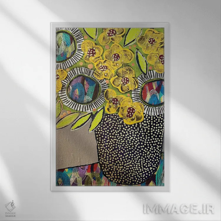 تابلو دکوراتیو یک دور کامل اثر جسیکا وود - نمای قابدار سفید