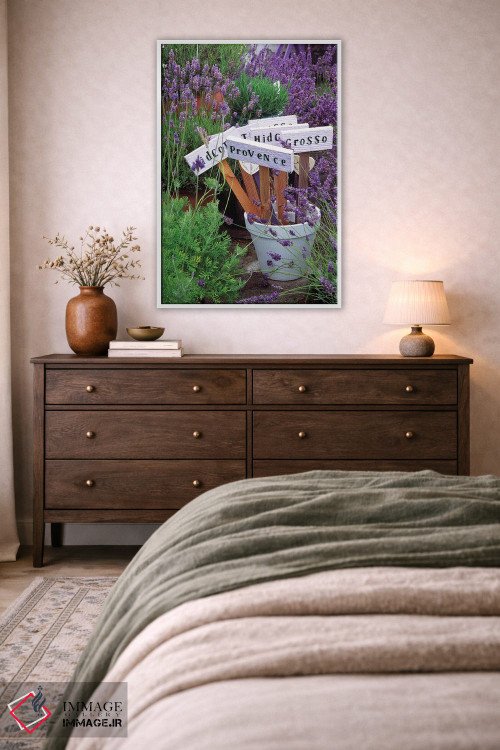 تابلو دکوراتیو انواع اسطوخودوس در گلدان اثر جنل دیویدسون - D3W