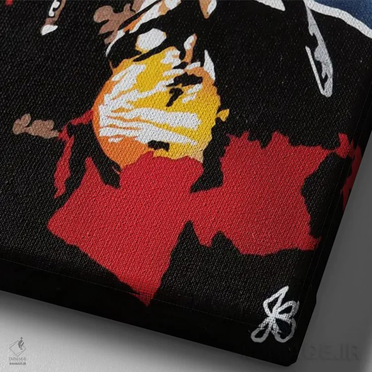 تابلو دکوراتیو کابوس ها اثر جرد بومن - نمای نزدیک بافت بوم