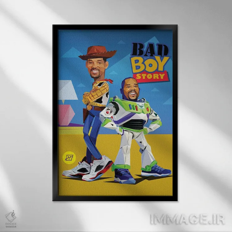 تابلو دکوراتیو داستان پسر بد اثر مایکل جرماین داوتی - نمای قابدار مشکی