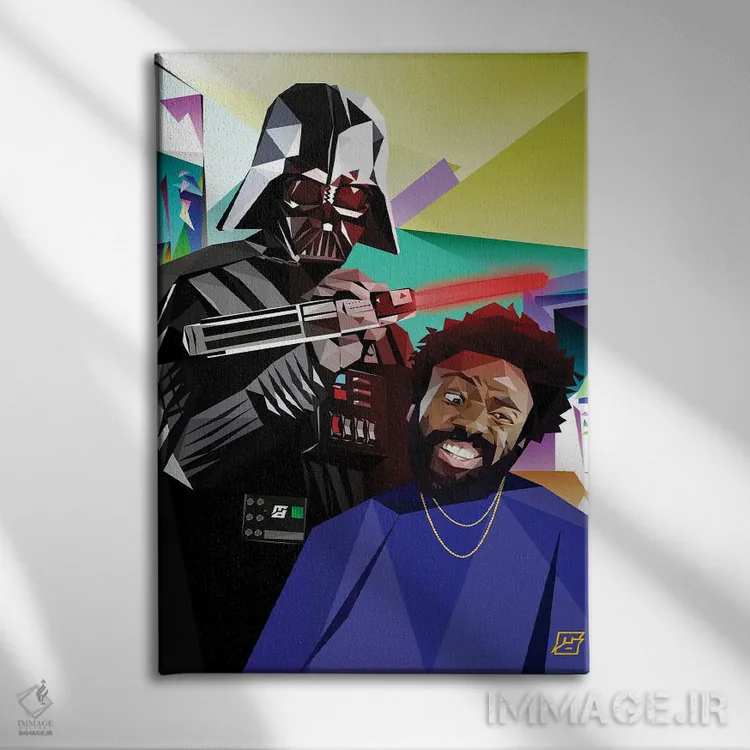 تابلو دکوراتیو دارت فیدر دونالد گلاور اثر مایکل جرماین داوتی - نمای روبهرو روی دیوار