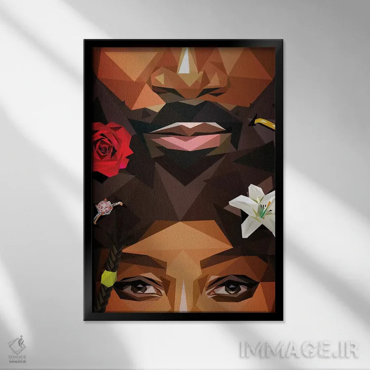 تابلو دکوراتیو اتحاد اثر مایکل جرماین داوتی - نمای قابدار مشکی