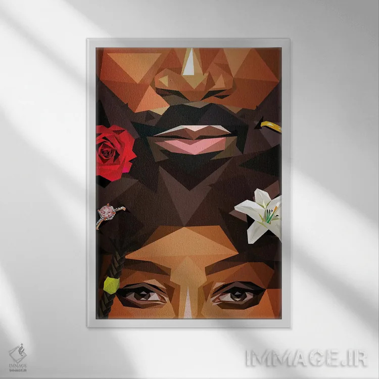 تابلو دکوراتیو اتحاد اثر مایکل جرماین داوتی - نمای قابدار سفید