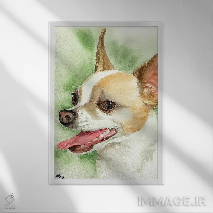 تابلو دکوراتیو آی چی واوا! چی واوا اثر جودیت استاین - نمای قابدار سفید