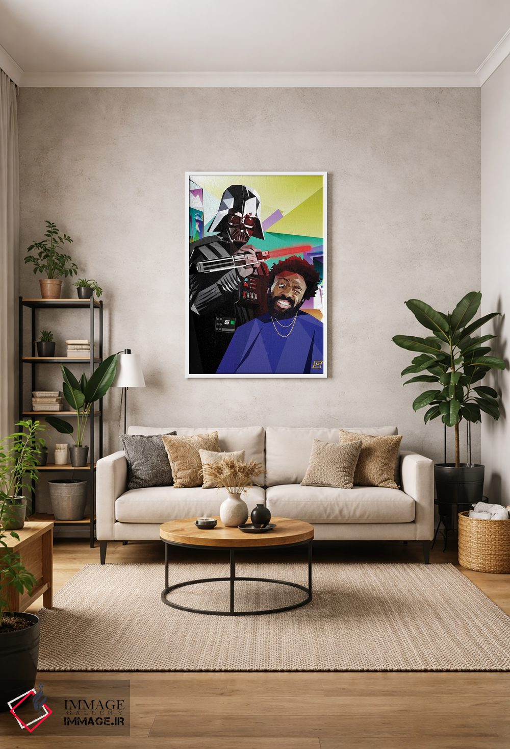 تابلو دکوراتیو دارت فیدر دونالد گلاور اثر مایکل جرماین داوتی - D1W