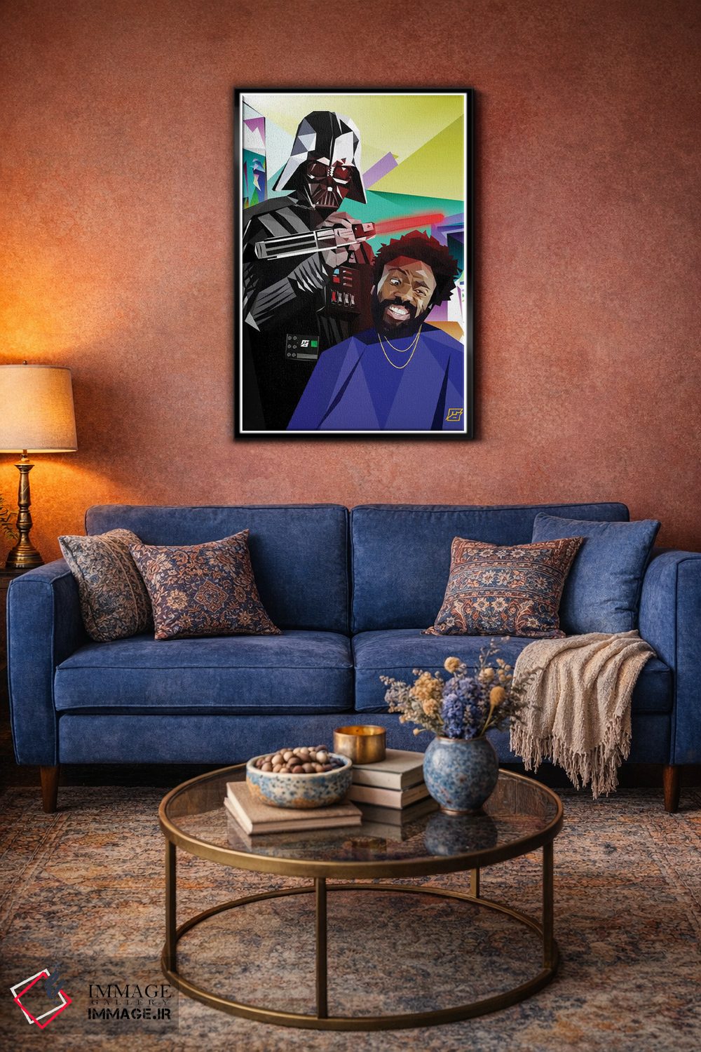 تابلو دکوراتیو دارت فیدر دونالد گلاور اثر مایکل جرماین داوتی - D5B