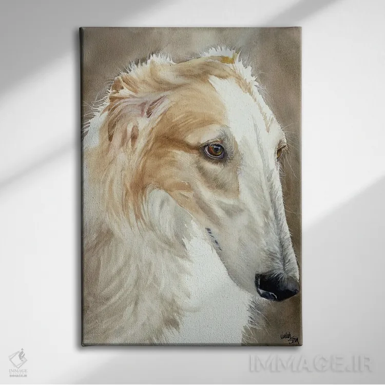 تابلو دکوراتیو سگ سریع اثر جودیت استاین - نمای روبهرو روی دیوار