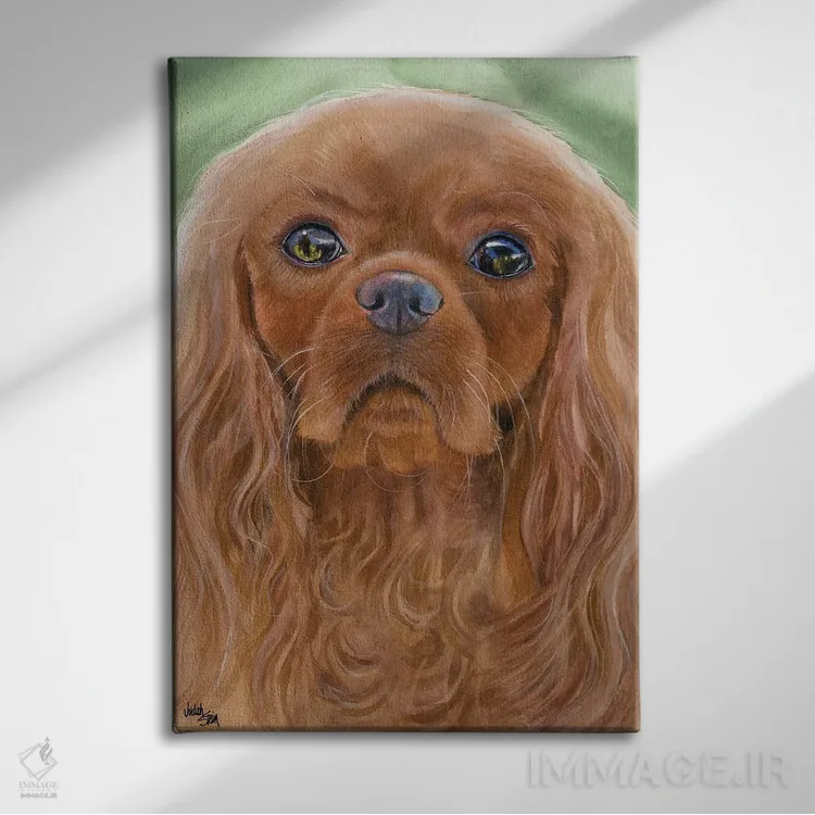 تابلو دکوراتیو کفش های یاقوتی اثر جودیت استاین - نمای روبهرو روی دیوار