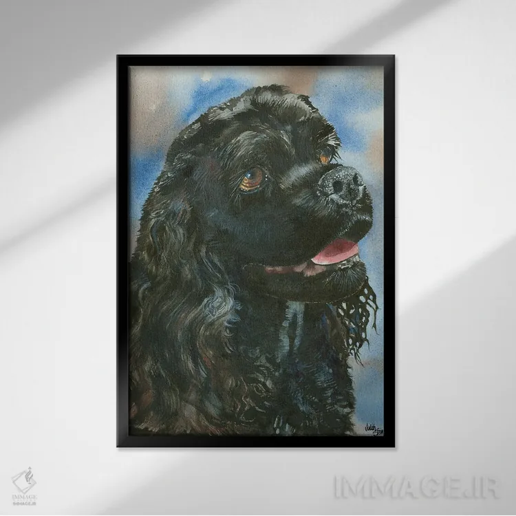 تابلو دکوراتیو کلاغ اثر جودیت استاین - نمای قابدار مشکی