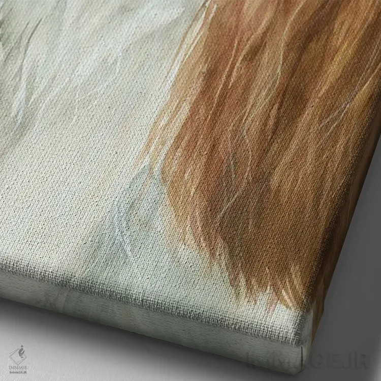 تابلو دکوراتیو چه شوالیه وار اثر جودیت استاین - نمای نزدیک بافت بوم