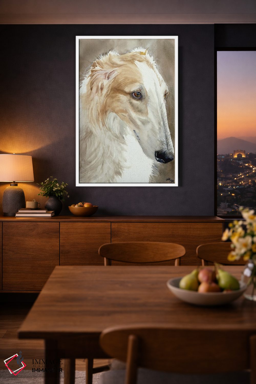 تابلو دکوراتیو سگ سریع اثر جودیت استاین - D4W