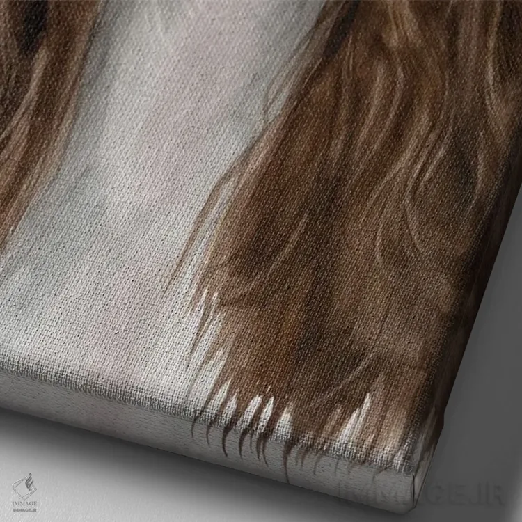 تابلو دکوراتیو وارد عمل شدن اثر جودیت استاین - نمای نزدیک بافت بوم