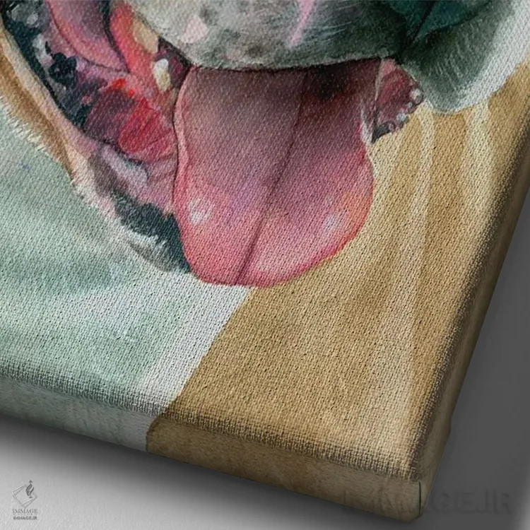 تابلو دکوراتیو استفی اثر جودیت استاین - نمای نزدیک بافت بوم