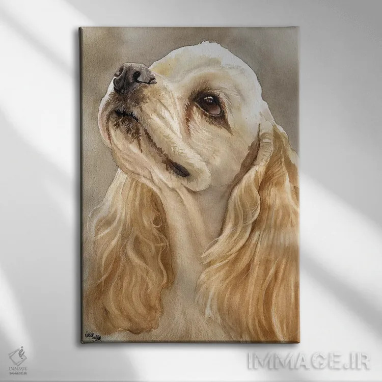 تابلو دکوراتیو دم تکان ده اثر جودیت استاین - نمای روبهرو روی دیوار