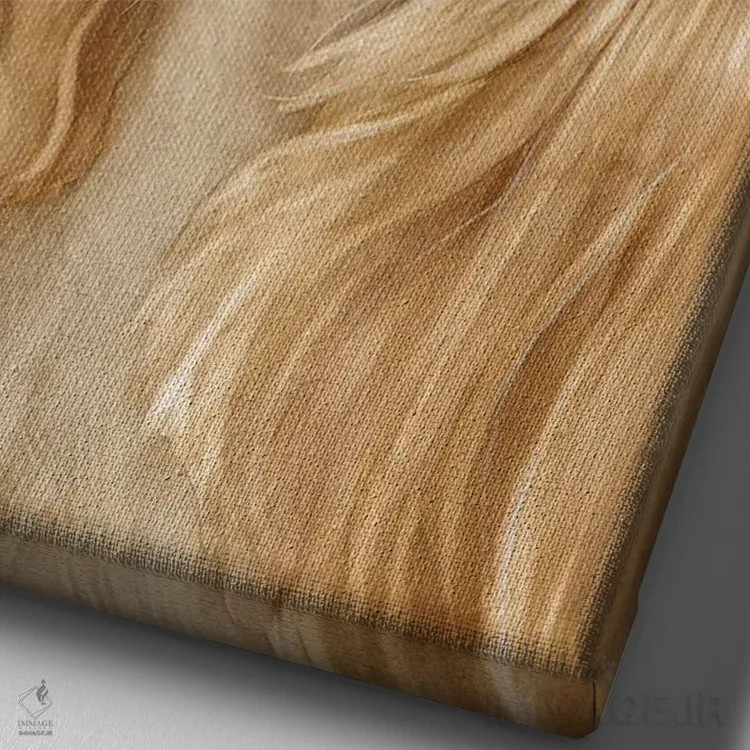 تابلو دکوراتیو دم تکان ده اثر جودیت استاین - نمای نزدیک بافت بوم