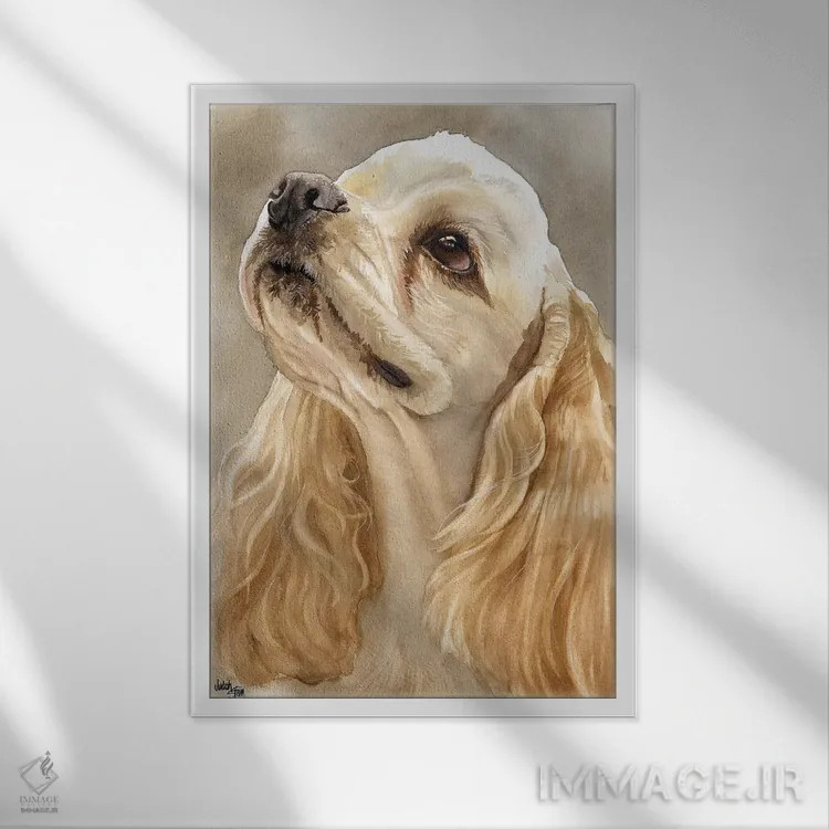 تابلو دکوراتیو دم تکان ده اثر جودیت استاین - نمای قابدار سفید