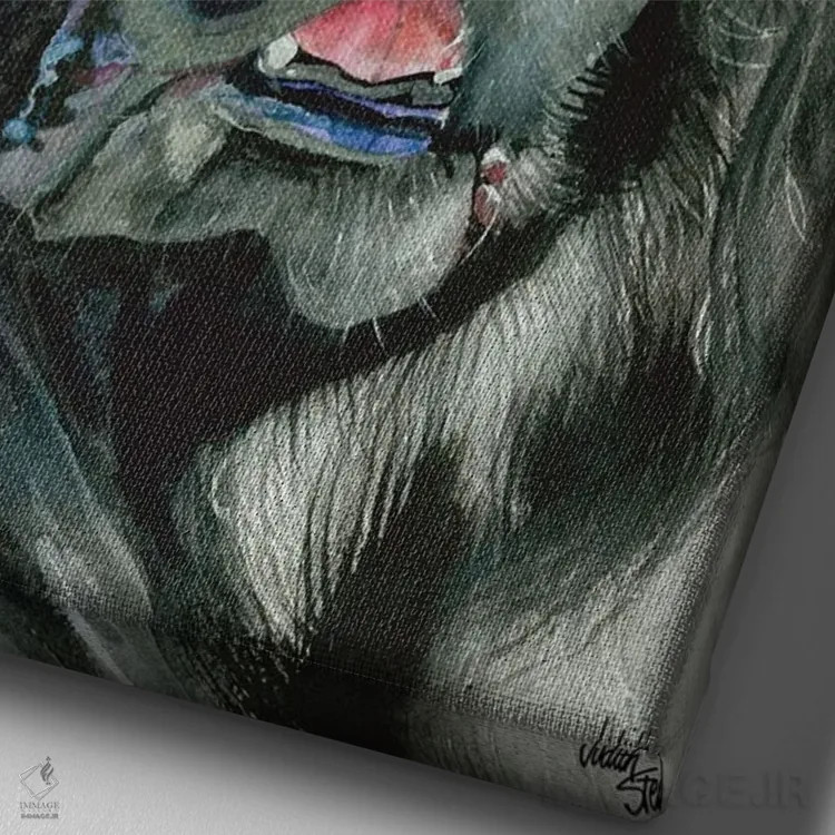 تابلو دکوراتیو چه خبر نیوفی اثر جودیت استاین - نمای نزدیک بافت بوم