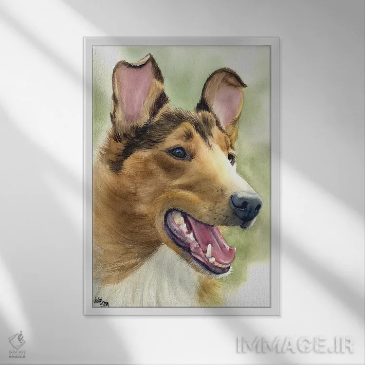 تابلو دکوراتیو سگی که باید دید اثر جودیت استاین - نمای قابدار سفید