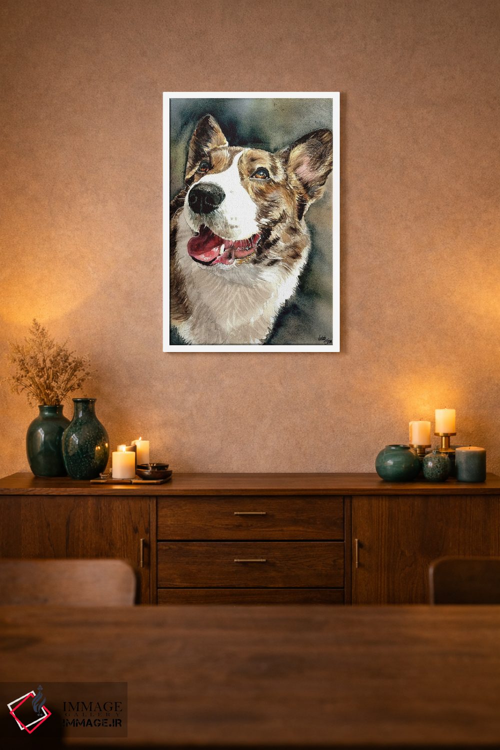 تابلو دکوراتیو ولش کورگی اثر جودیت استاین - D1W