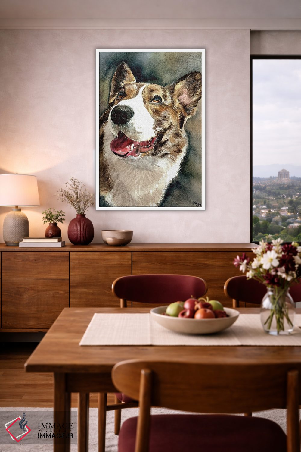 تابلو دکوراتیو ولش کورگی اثر جودیت استاین - D3W