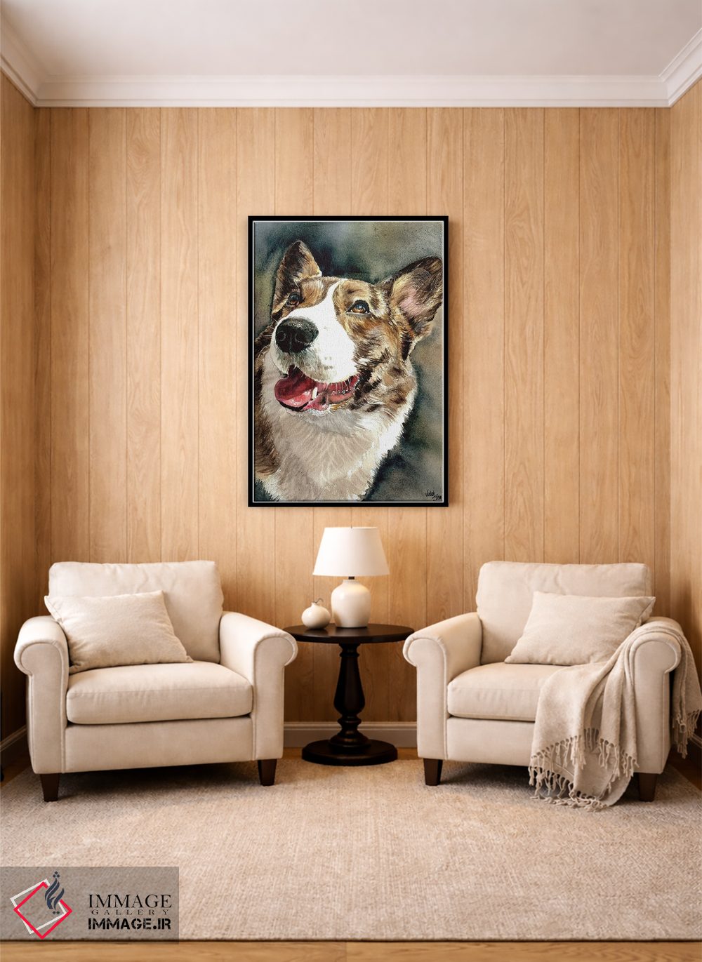 تابلو دکوراتیو ولش کورگی اثر جودیت استاین - D5B