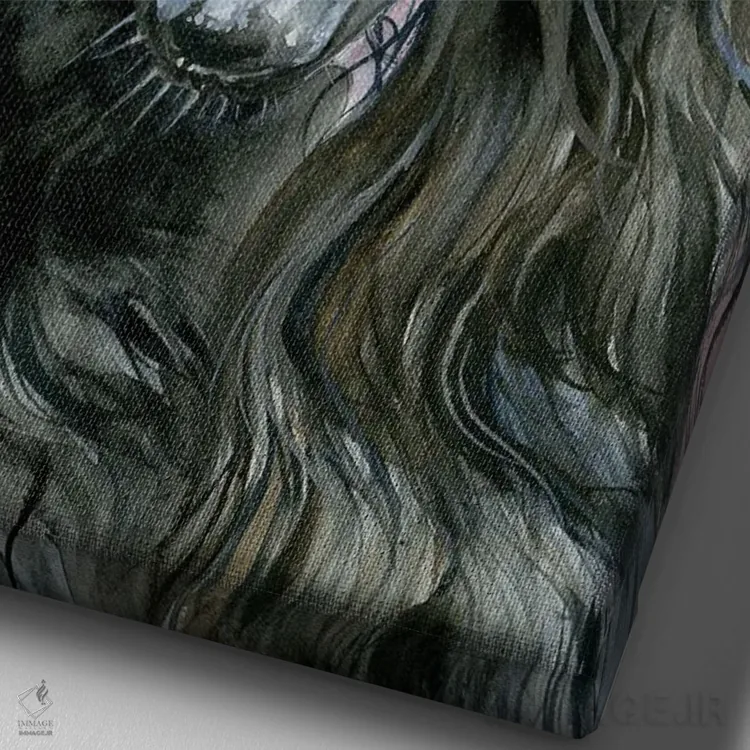 تابلو دکوراتیو سگ کشتی نوح اثر جودیت استاین - نمای نزدیک بافت بوم