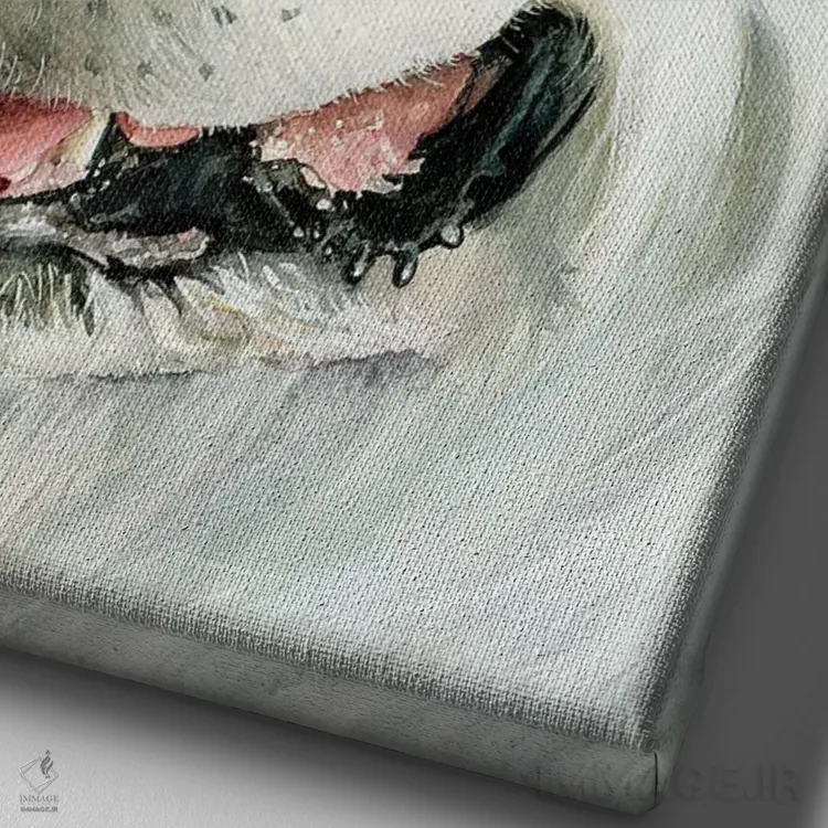 تابلو دکوراتیو ظرافت خاص اثر جودیت استاین - نمای نزدیک بافت بوم