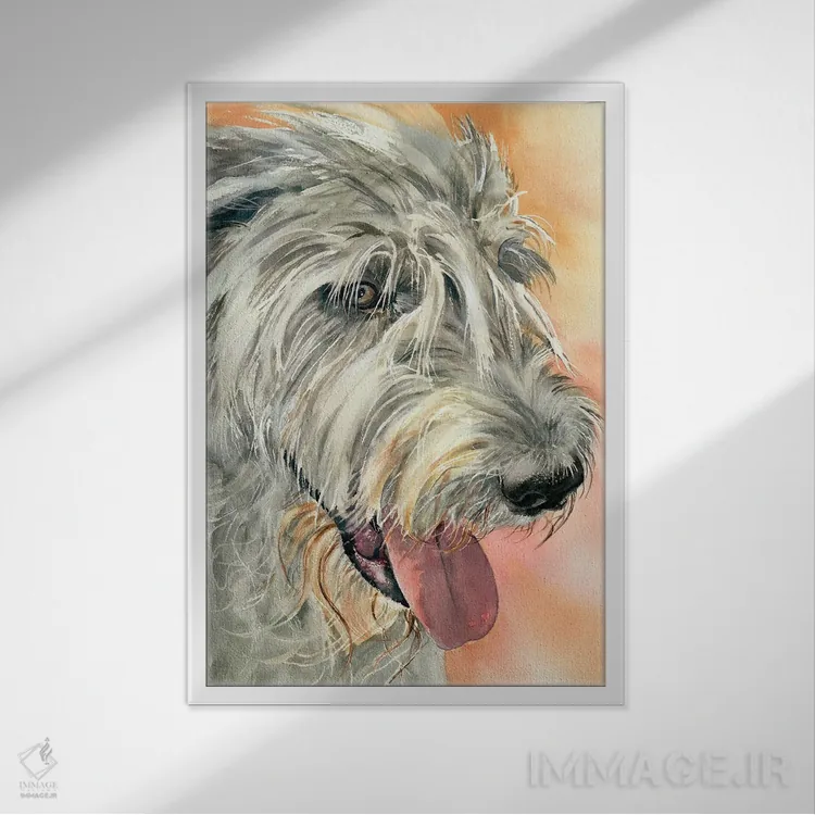 تابلو دکوراتیو چشمان ایرلندی اثر جودیت استاین - نمای قابدار سفید