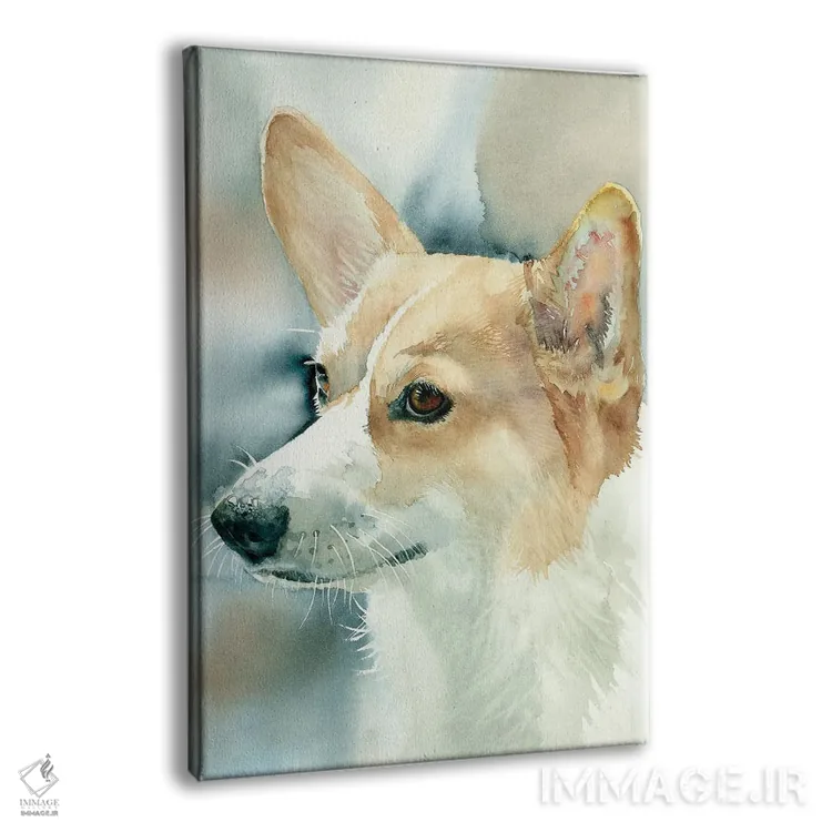 تابلو دکوراتیو ولش کورگی پمبروک اثر جودیت استاین - نمای پرسپکتیو محصول