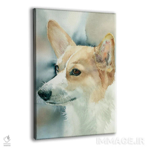 تابلو دکوراتیو ولش کورگی پمبروک اثر جودیت استاین - نمای پرسپکتیو محصول