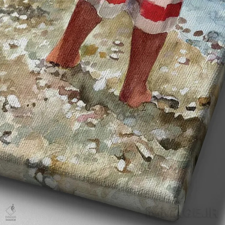 تابلو دکوراتیو تماشاگر آرزومند اثر جودیت استاین - نمای نزدیک بافت بوم