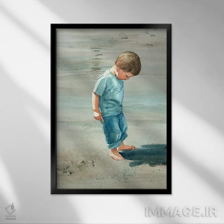تابلو دکوراتیو من و سایه ام اثر جودیت استاین - نمای قابدار مشکی