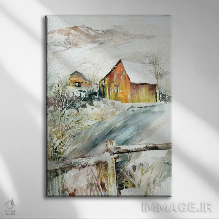 تابلو دکوراتیو اولین برف اثر جودیت استاین - نمای روبهرو روی دیوار