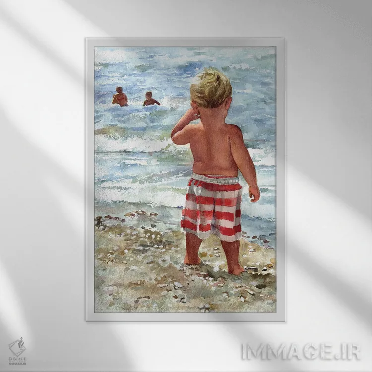 تابلو دکوراتیو تماشاگر آرزومند اثر جودیت استاین - نمای قابدار سفید