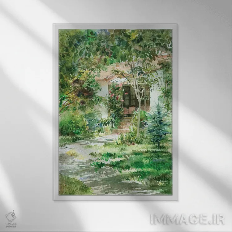 تابلو دکوراتیو عمارت پنهان اثر جودیت استاین - نمای قابدار سفید