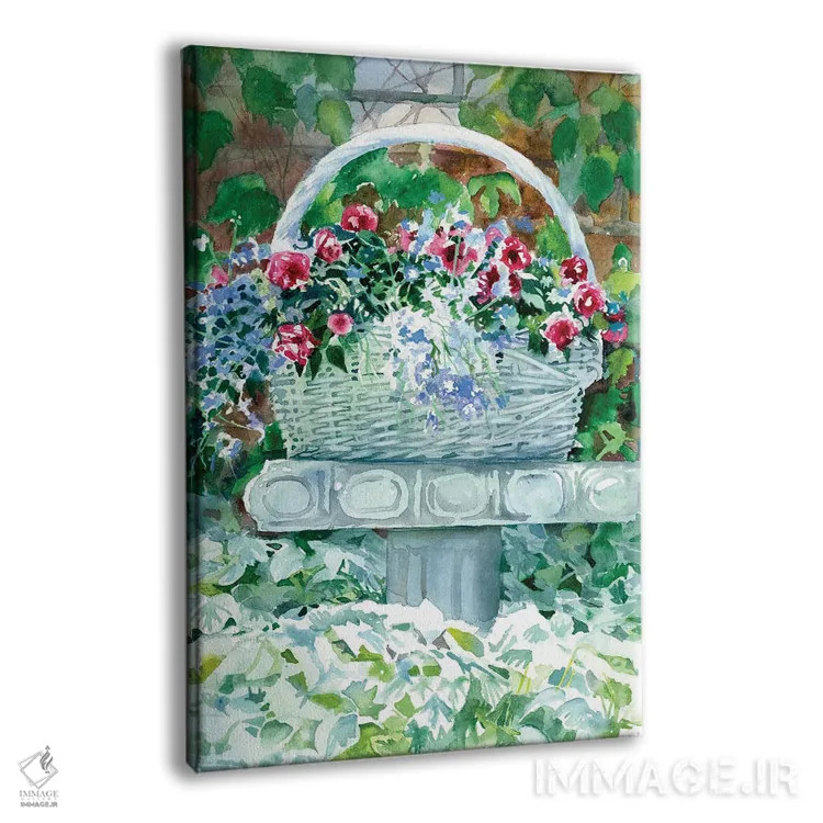 تابلو دکوراتیو سبد گل اثر جودیت استاین - نمای پرسپکتیو محصول