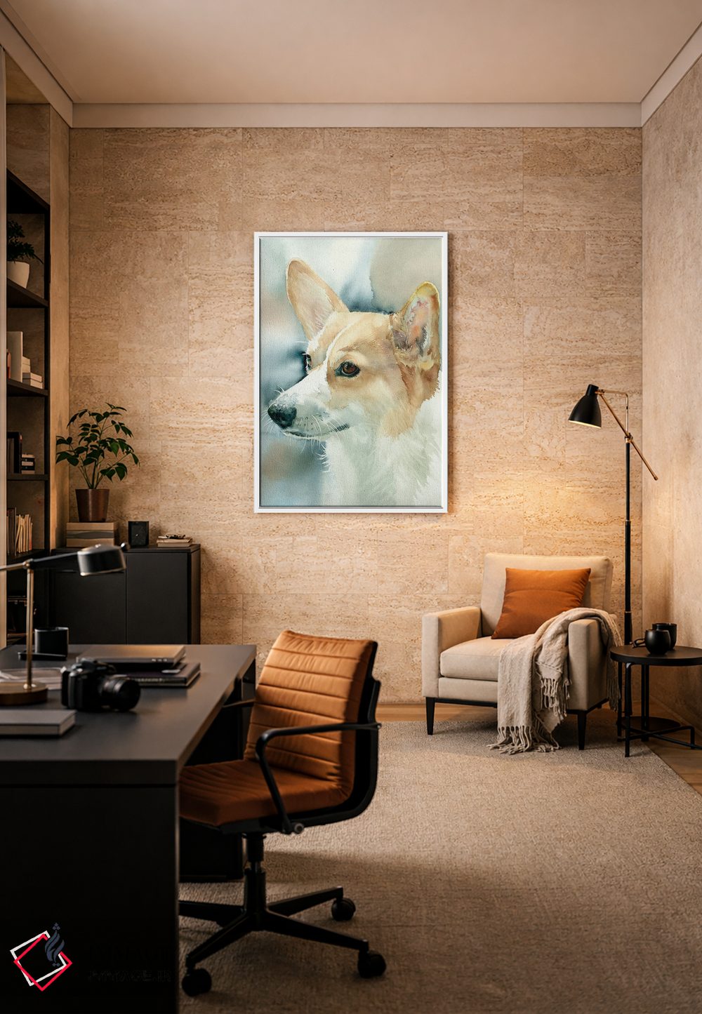 تابلو دکوراتیو ولش کورگی پمبروک اثر جودیت استاین - D5W